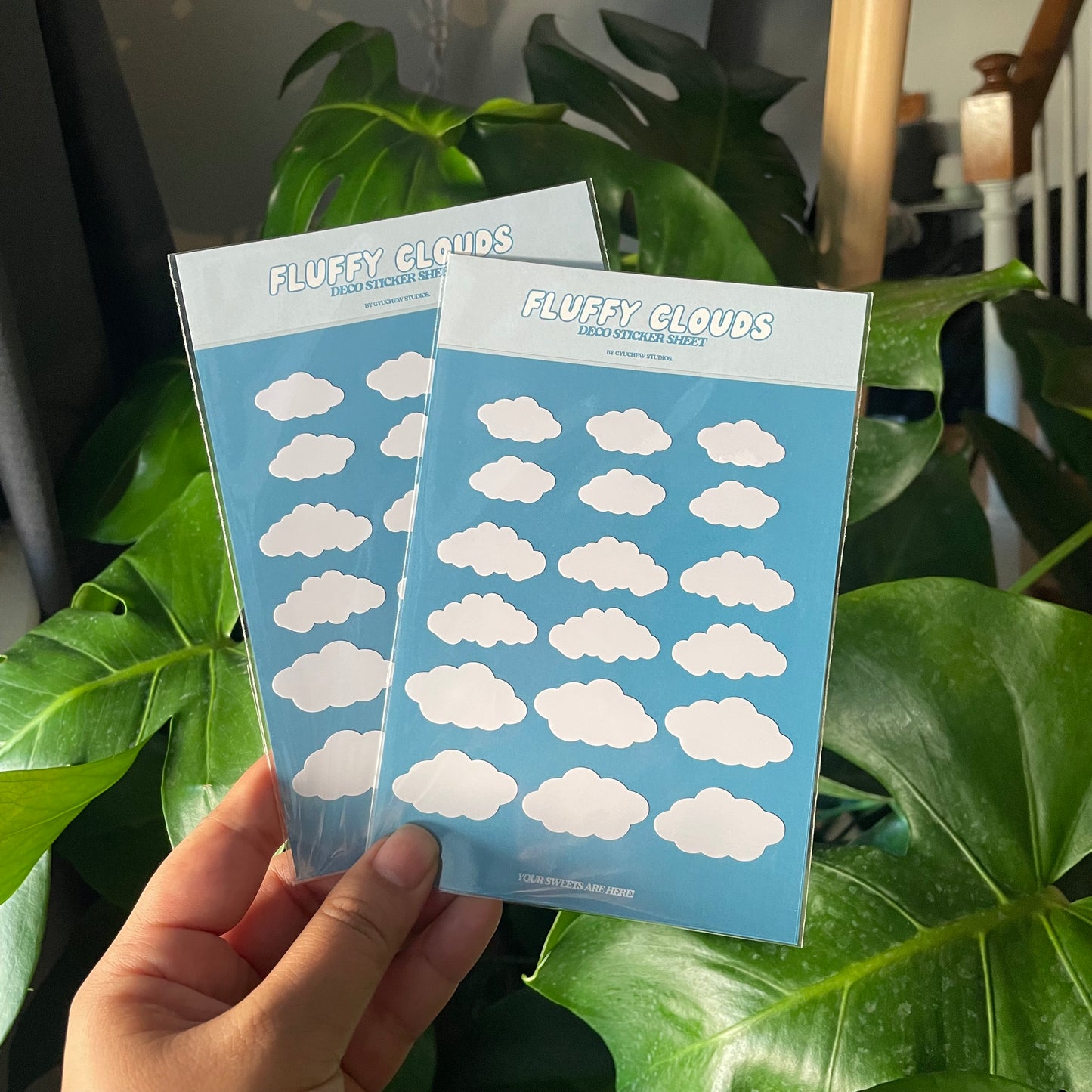 fluffy clouds deco sticker sheet