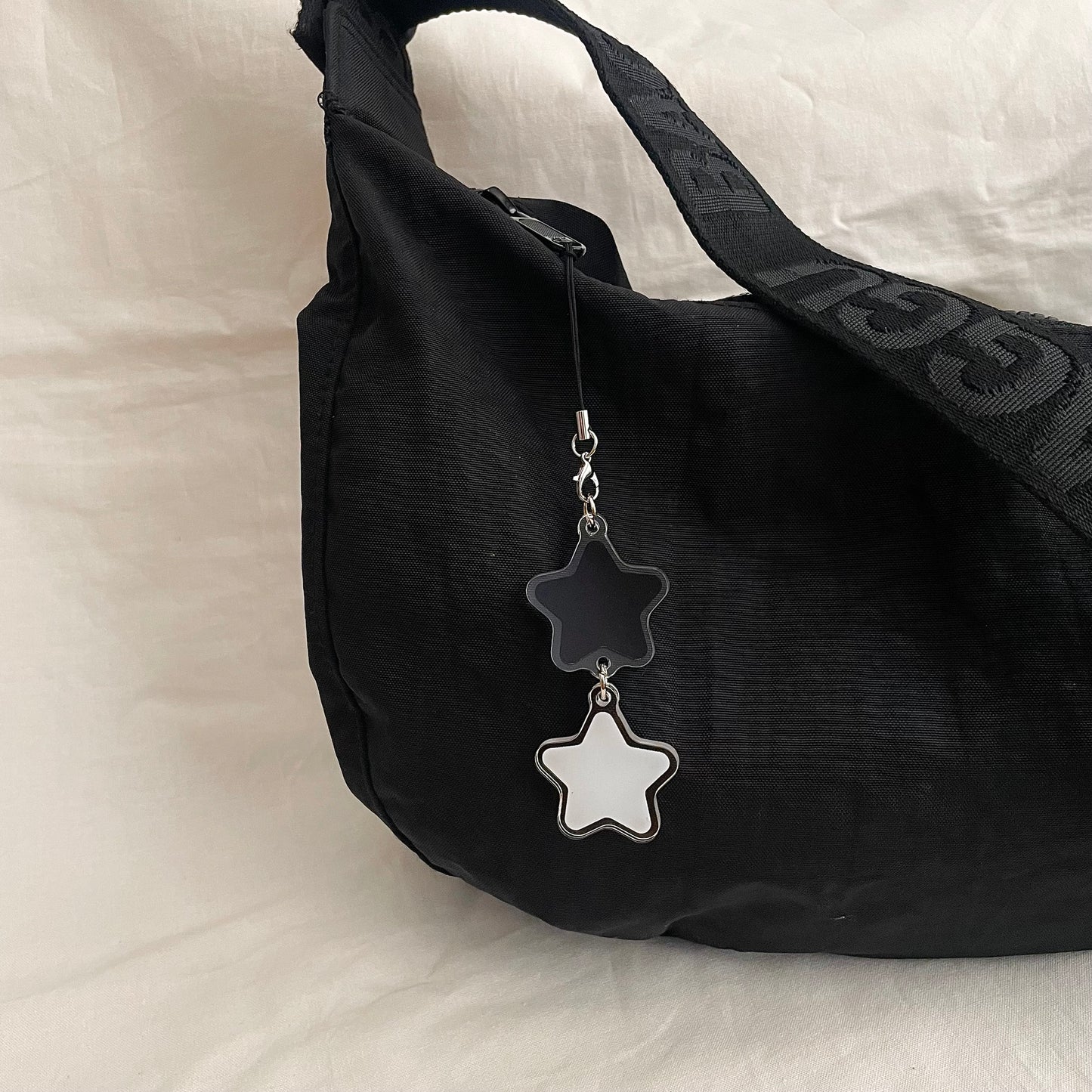 b&w stars duo bag charm