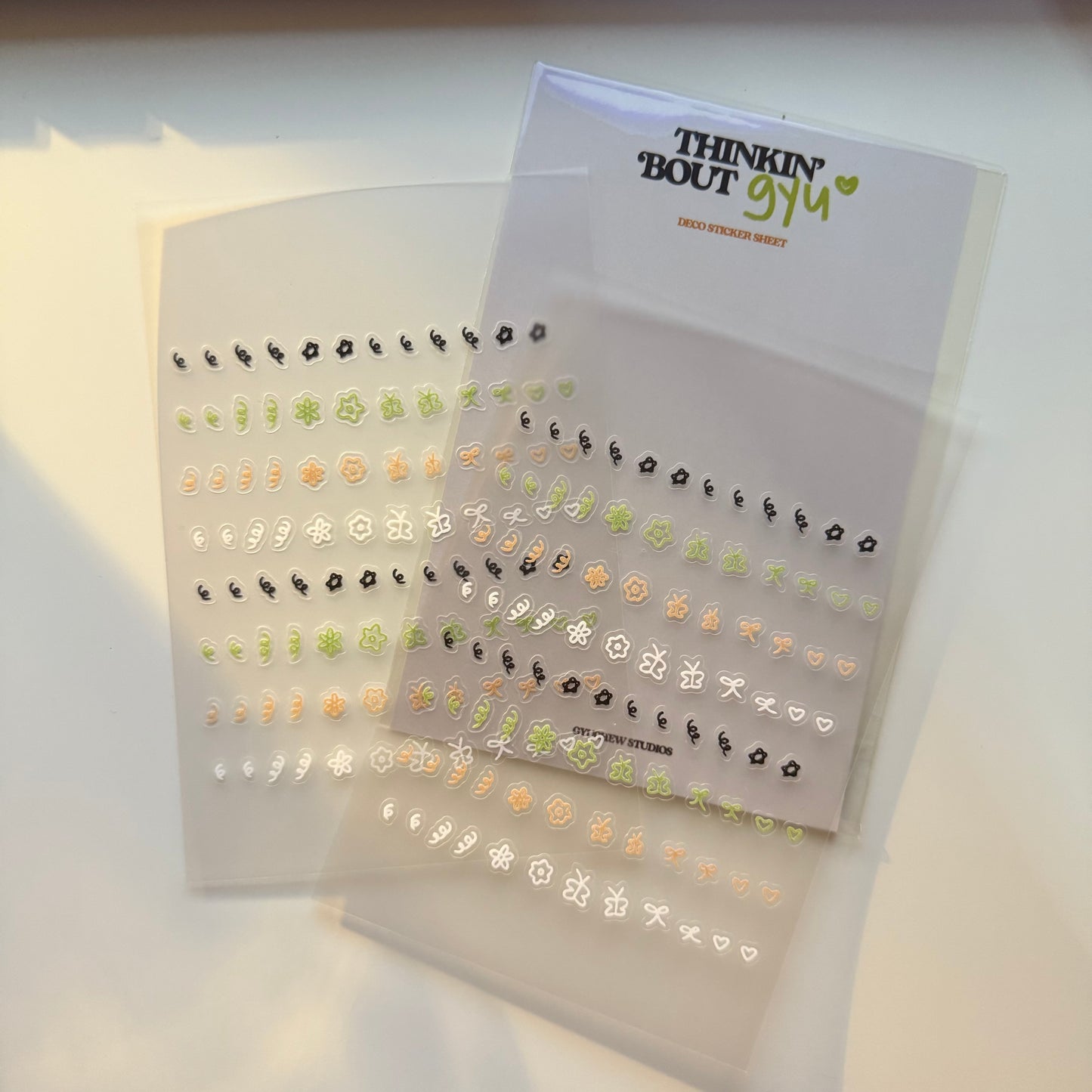 thinkin' bout gyu deco sticker sheet