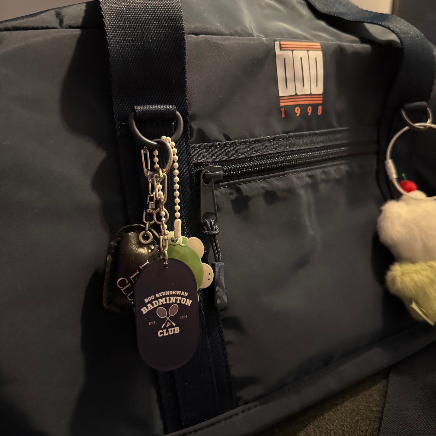 boo seungkwan badminton club keychain + sticker