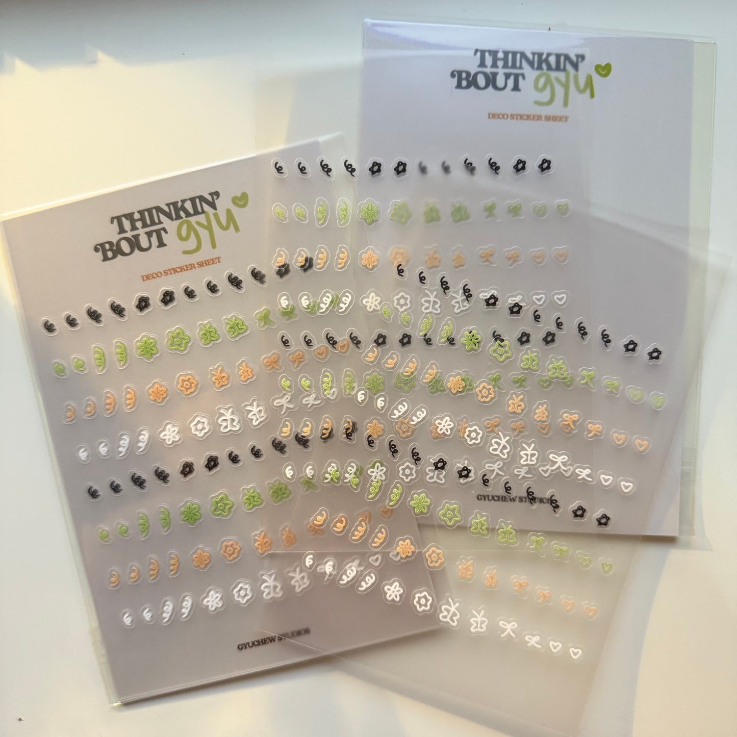 thinkin' bout gyu deco sticker sheet