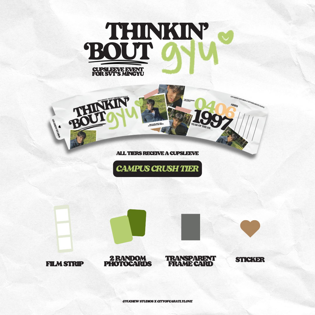 thinkin’ bout gyu: campus crush tier (no collectbook, no pc holder)
