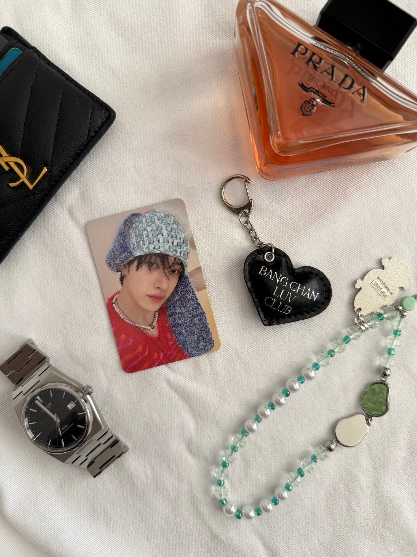 stray kids leather heart keychains