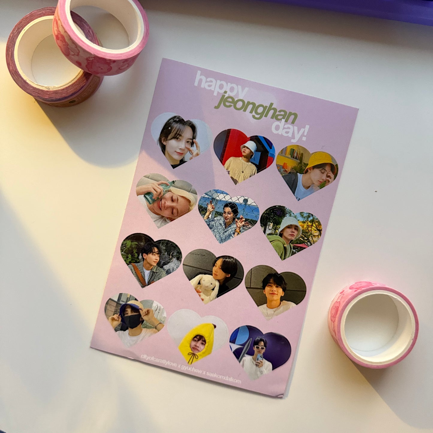 jeonghan day sticker sheet