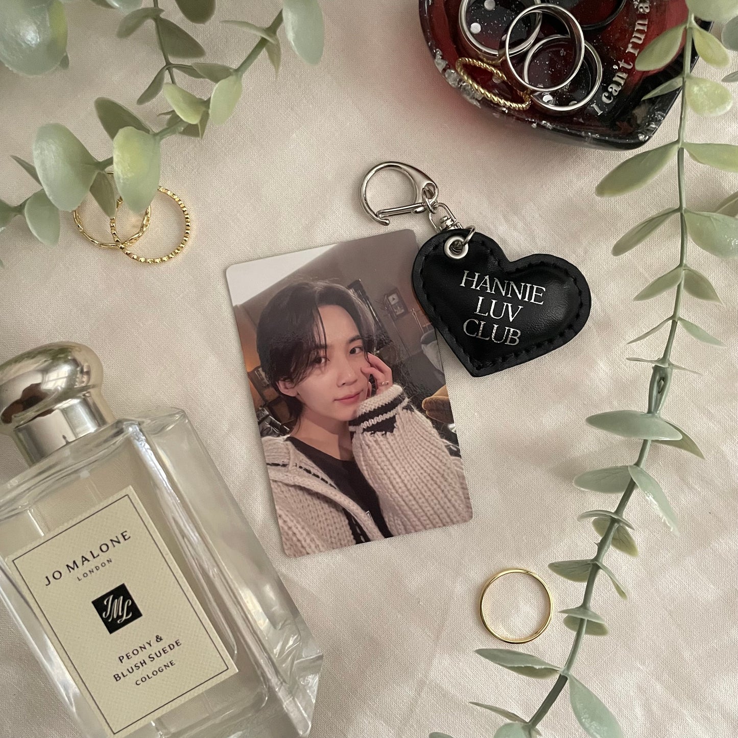 svt leather heart keychains (vocal unit individual)