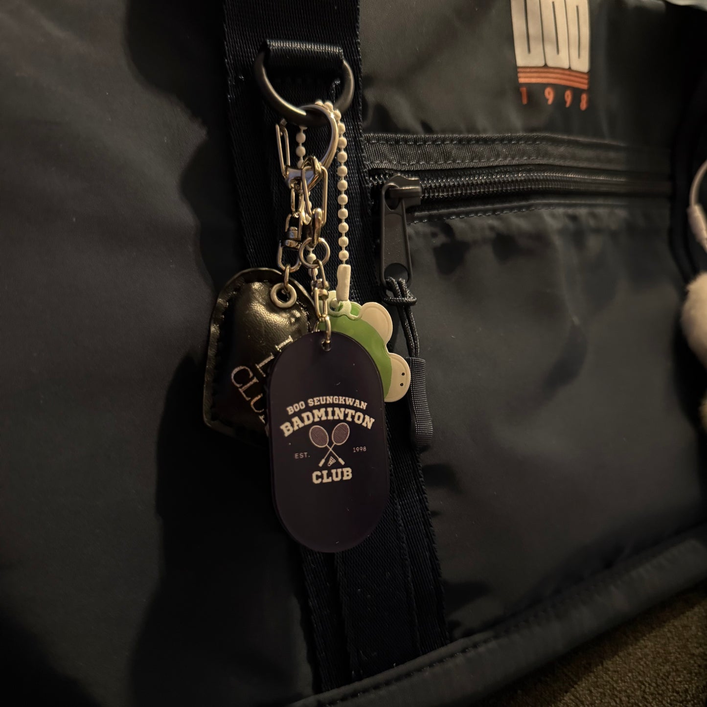 boo seungkwan badminton club keychain + sticker