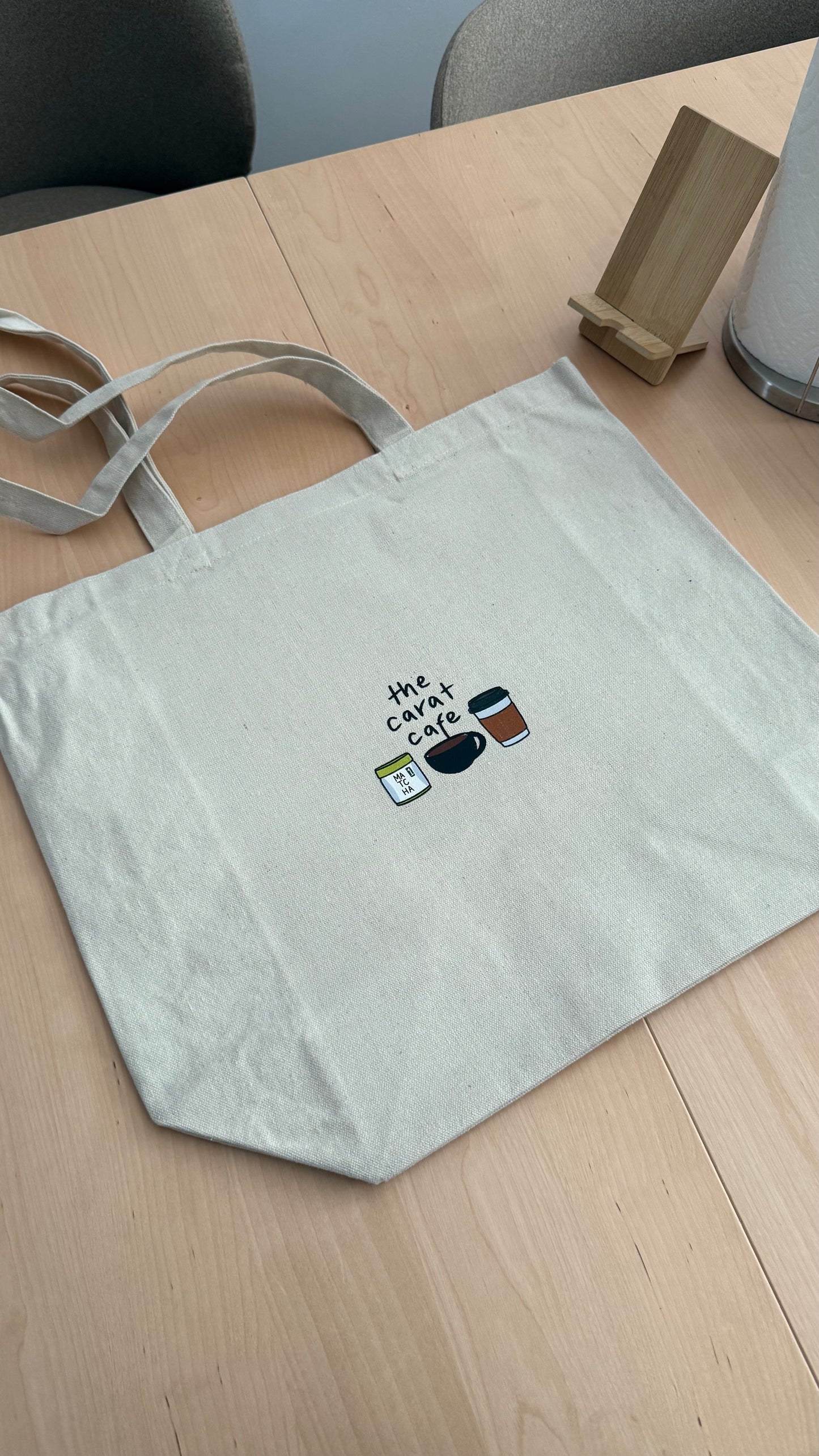 carat cafe tote bag