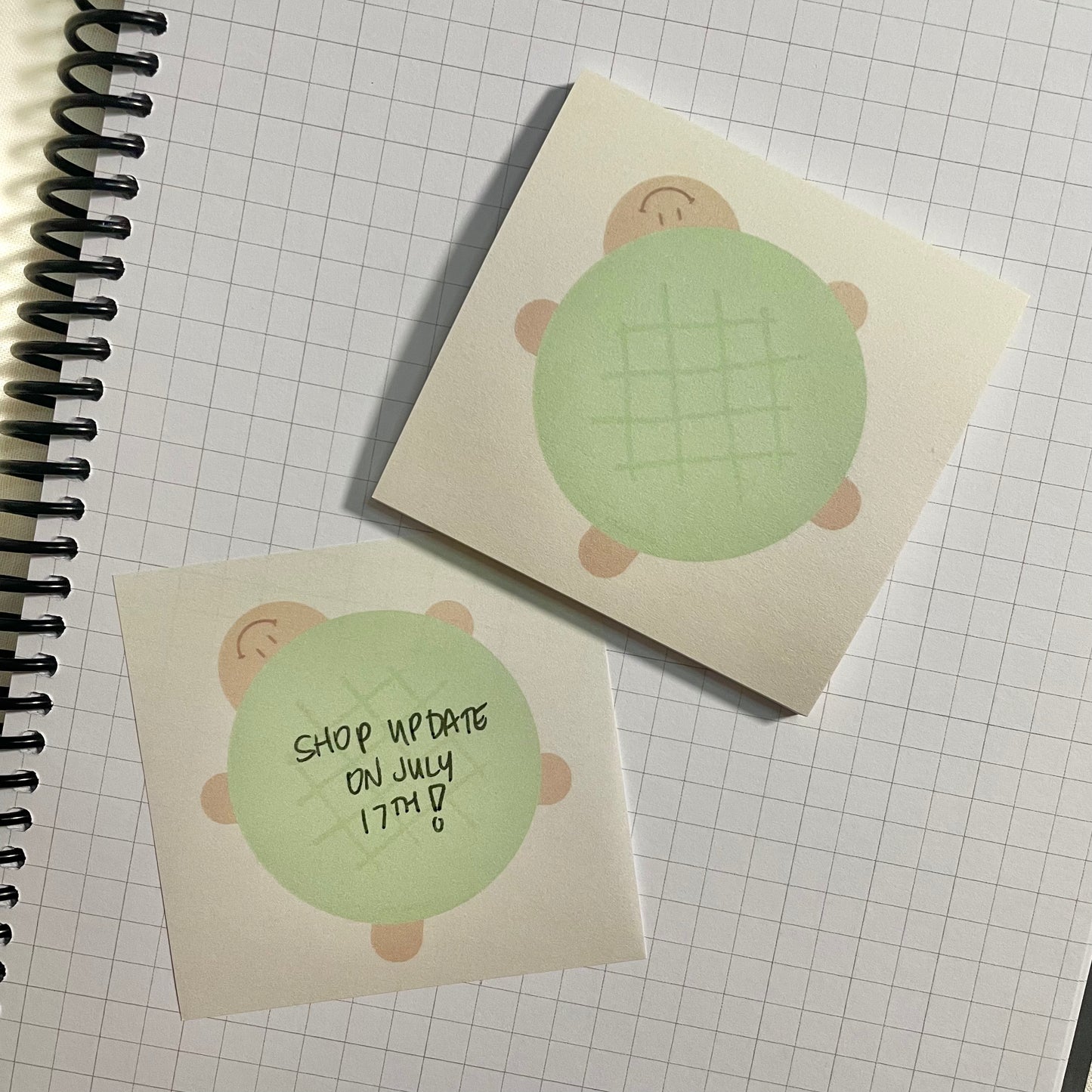 melon bread turtle sticky note