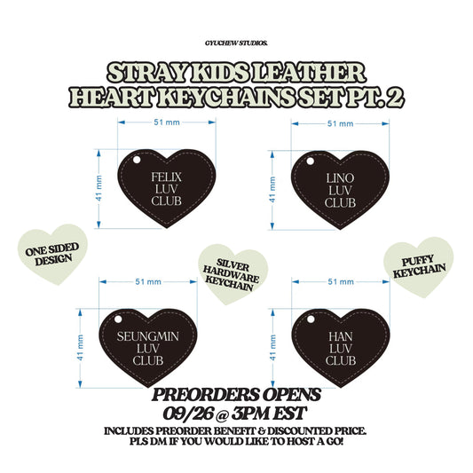 [PREORDER] stray kids pt.2 leather keychain set
