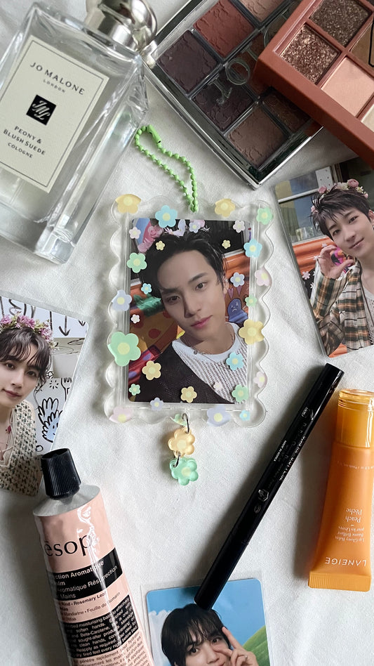 spring flowers acrylic photocard holder