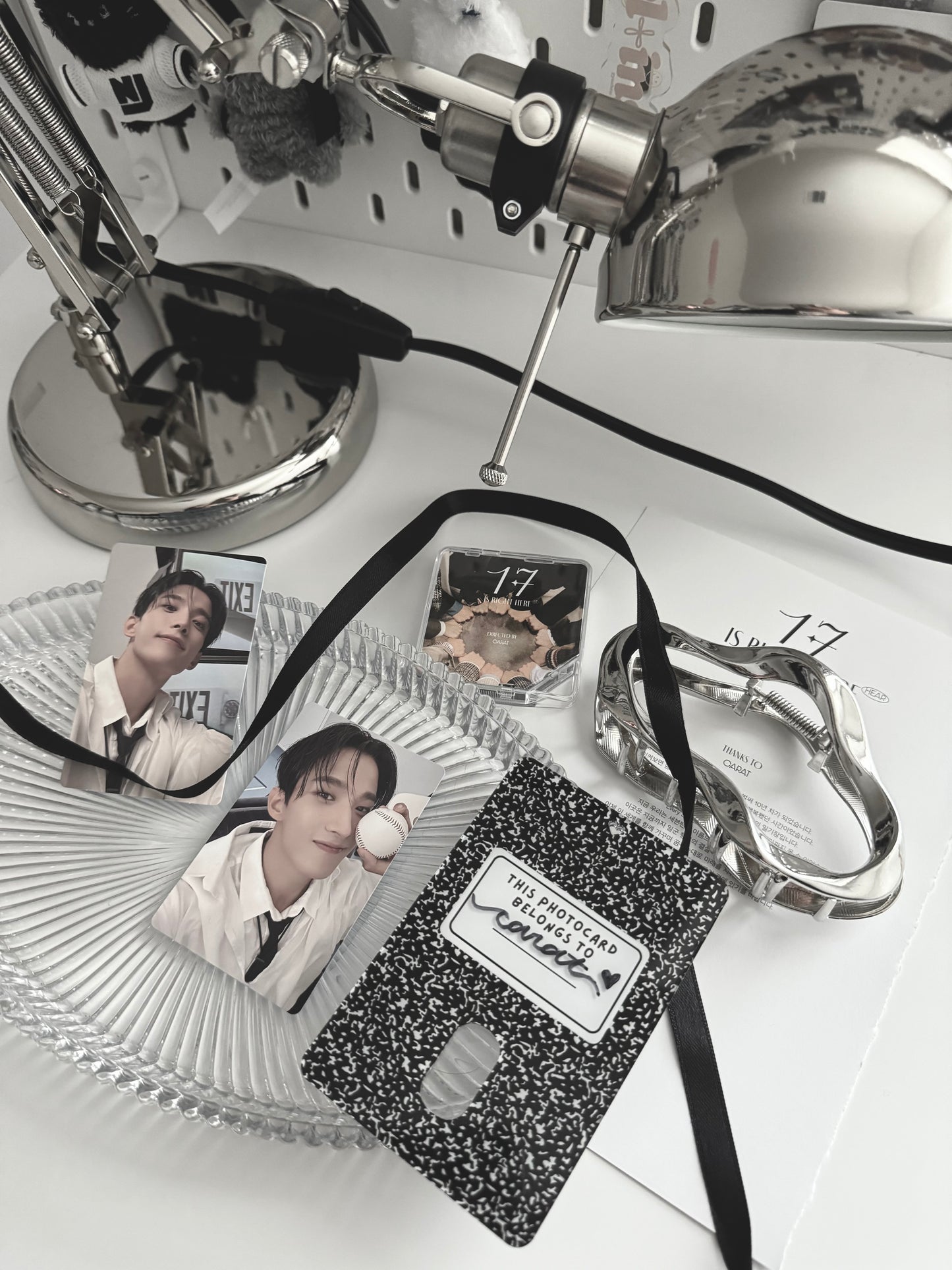 composition notebook acrylic photocard holder