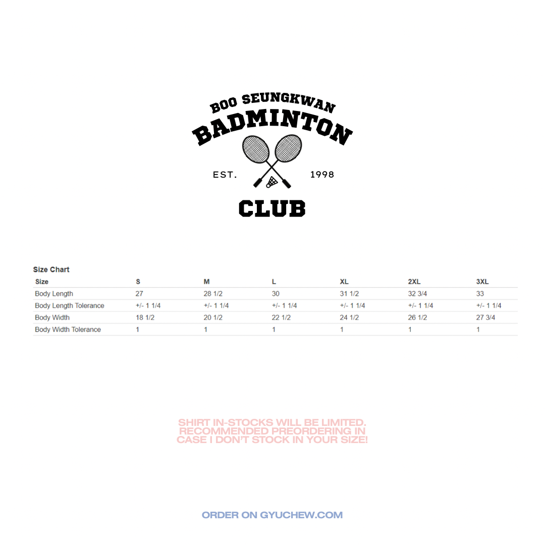 BSK badminton club t-shirt