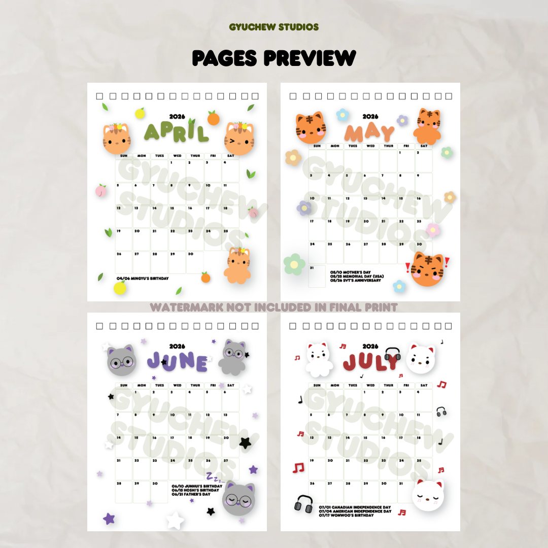 [PREORDER] 2026 SVT desk flip calendar