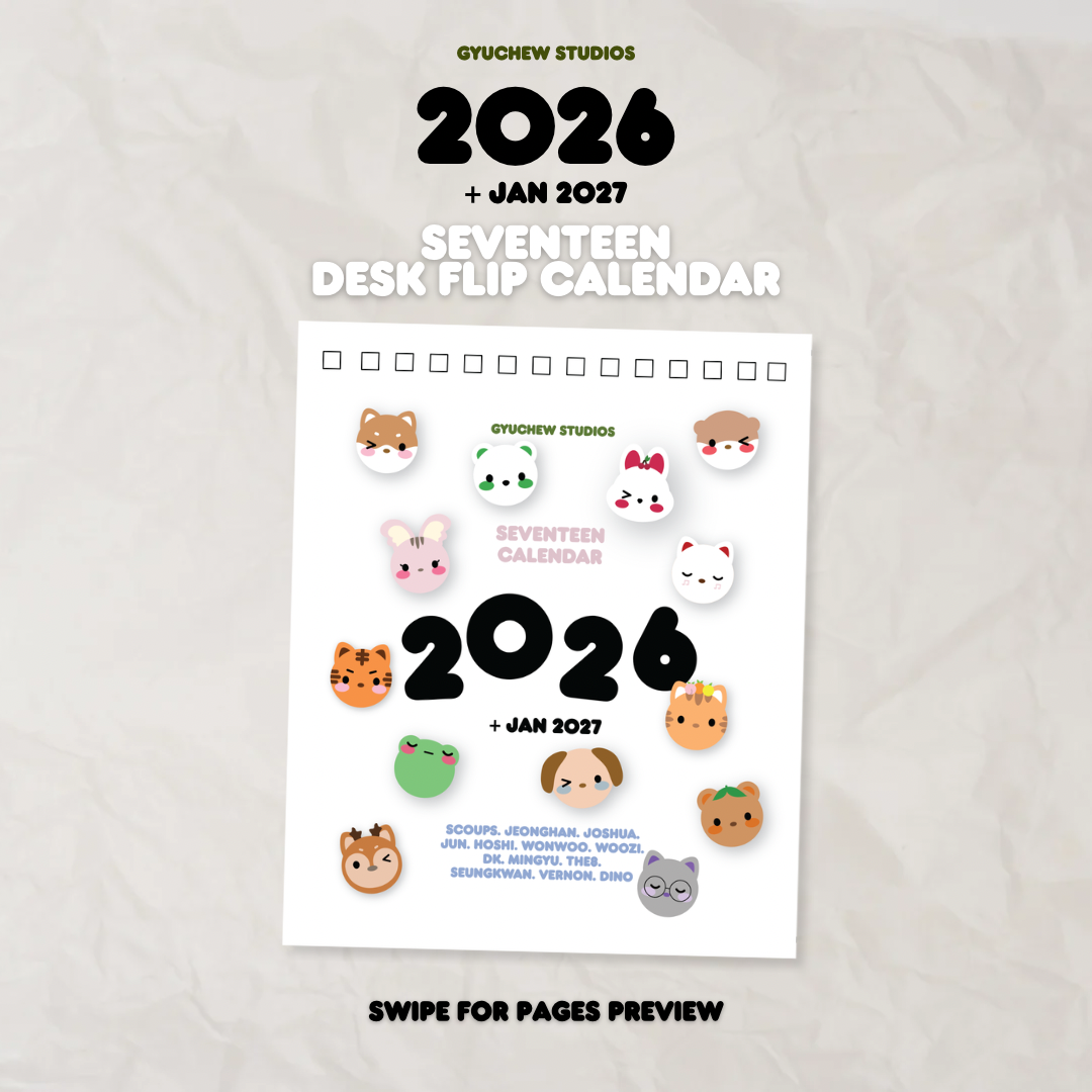 [PREORDER] 2026 SVT desk flip calendar