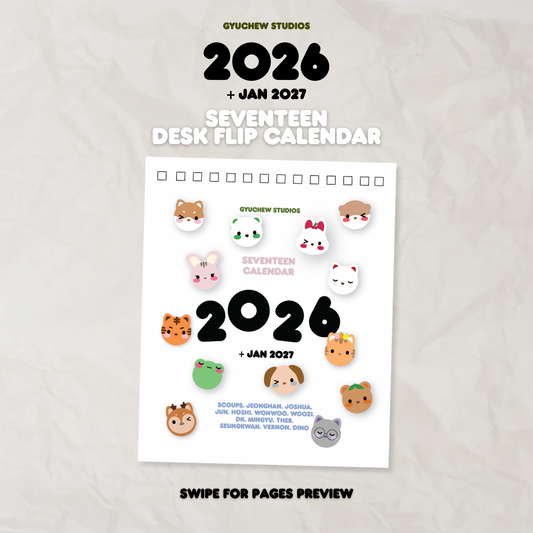 [PREORDER] 2026 SVT desk flip calendar