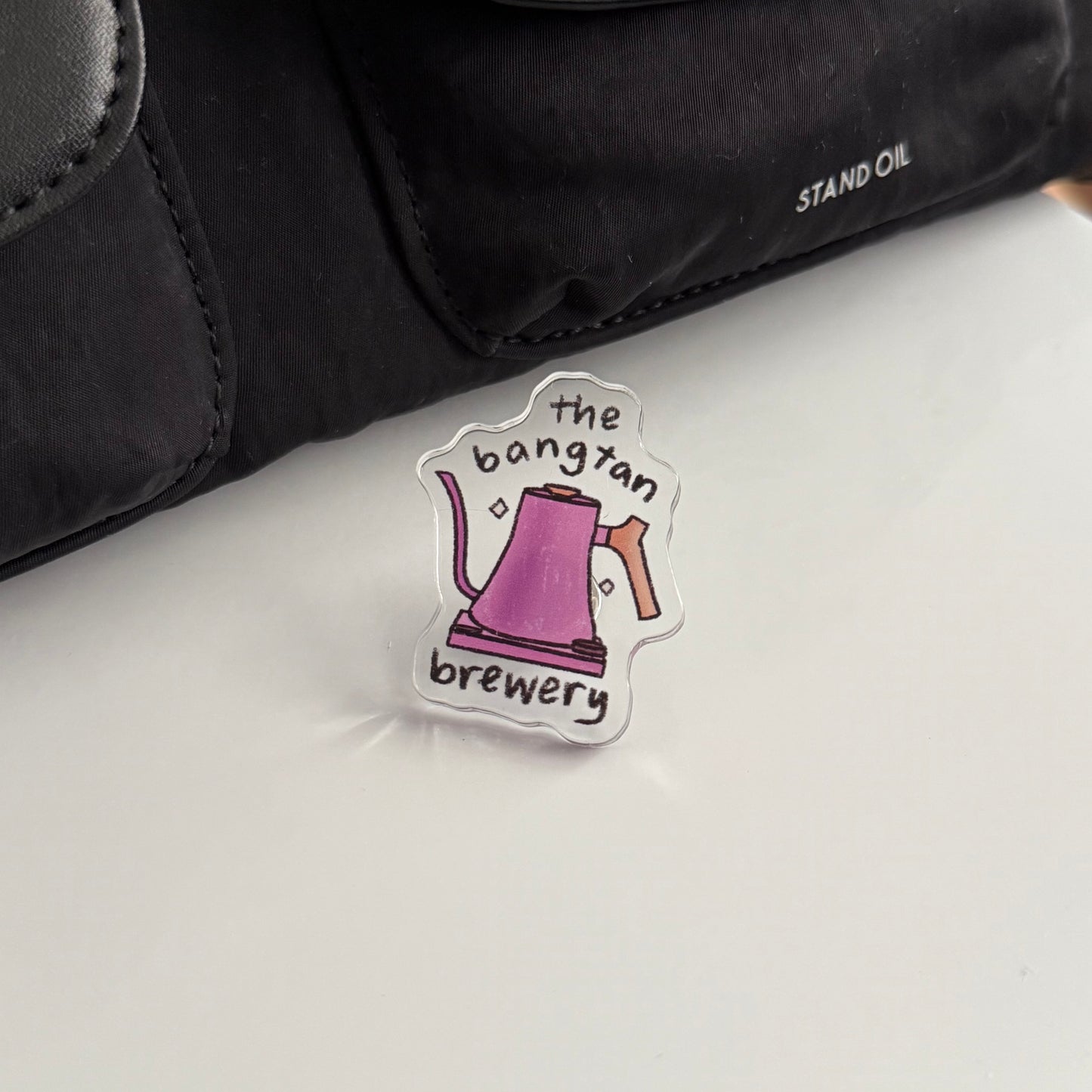the bangtan brewery acrylic pins
