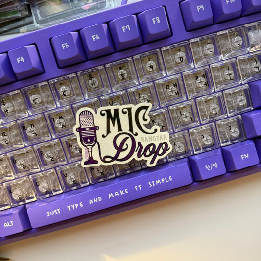 mic drop sticker