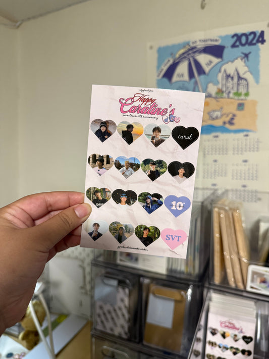 seventeen caratine’s day sticker sheet