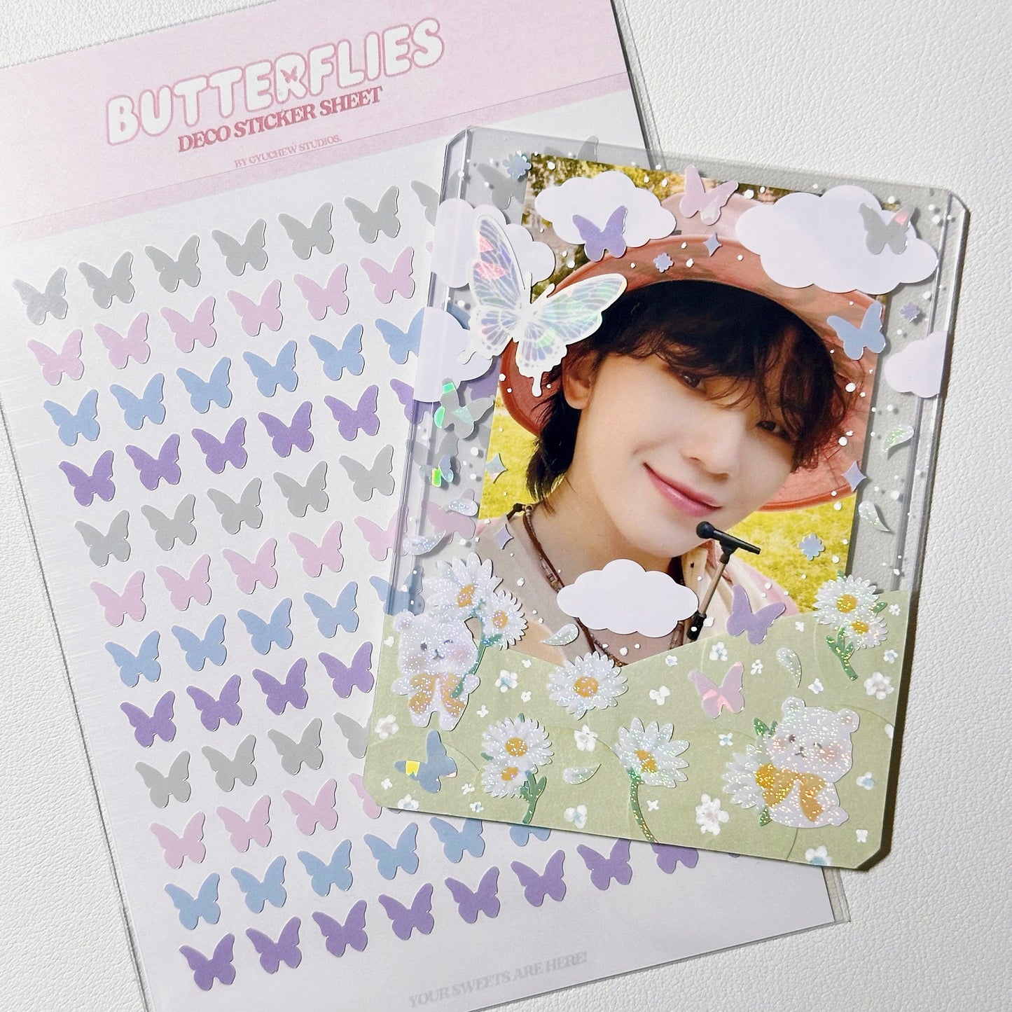 butterflies deco sticker sheet