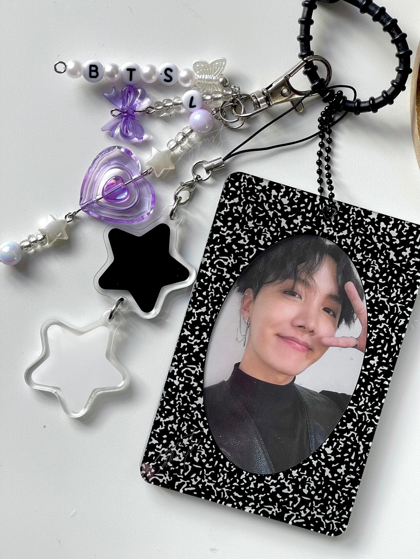 b&w stars duo bag charm