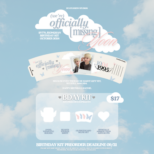 [PREORDERS] (we're) officially missing yoon - yoon jeonghan birthday kit