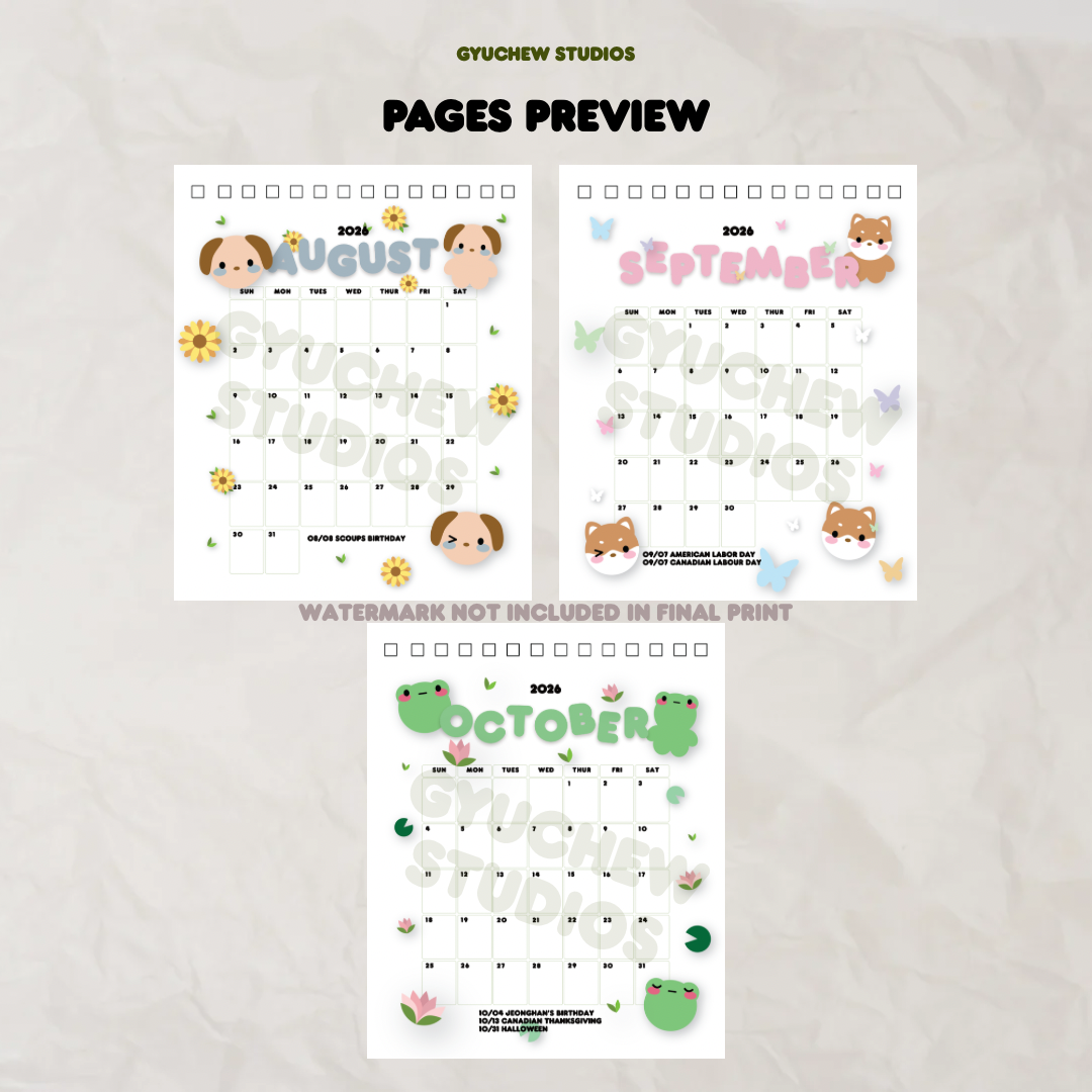 [PREORDER] 2026 SVT desk flip calendar