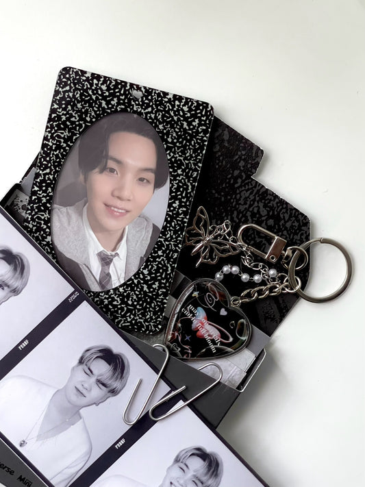 composition notebook acrylic photocard holder