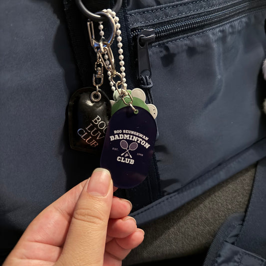 boo seungkwan badminton club keychain + sticker