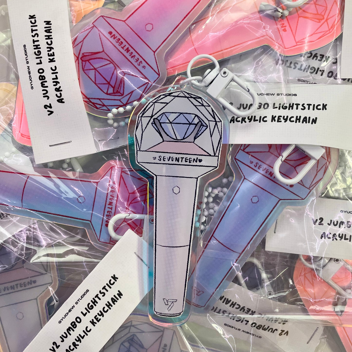 v2 lightstick holo jumbo keychain