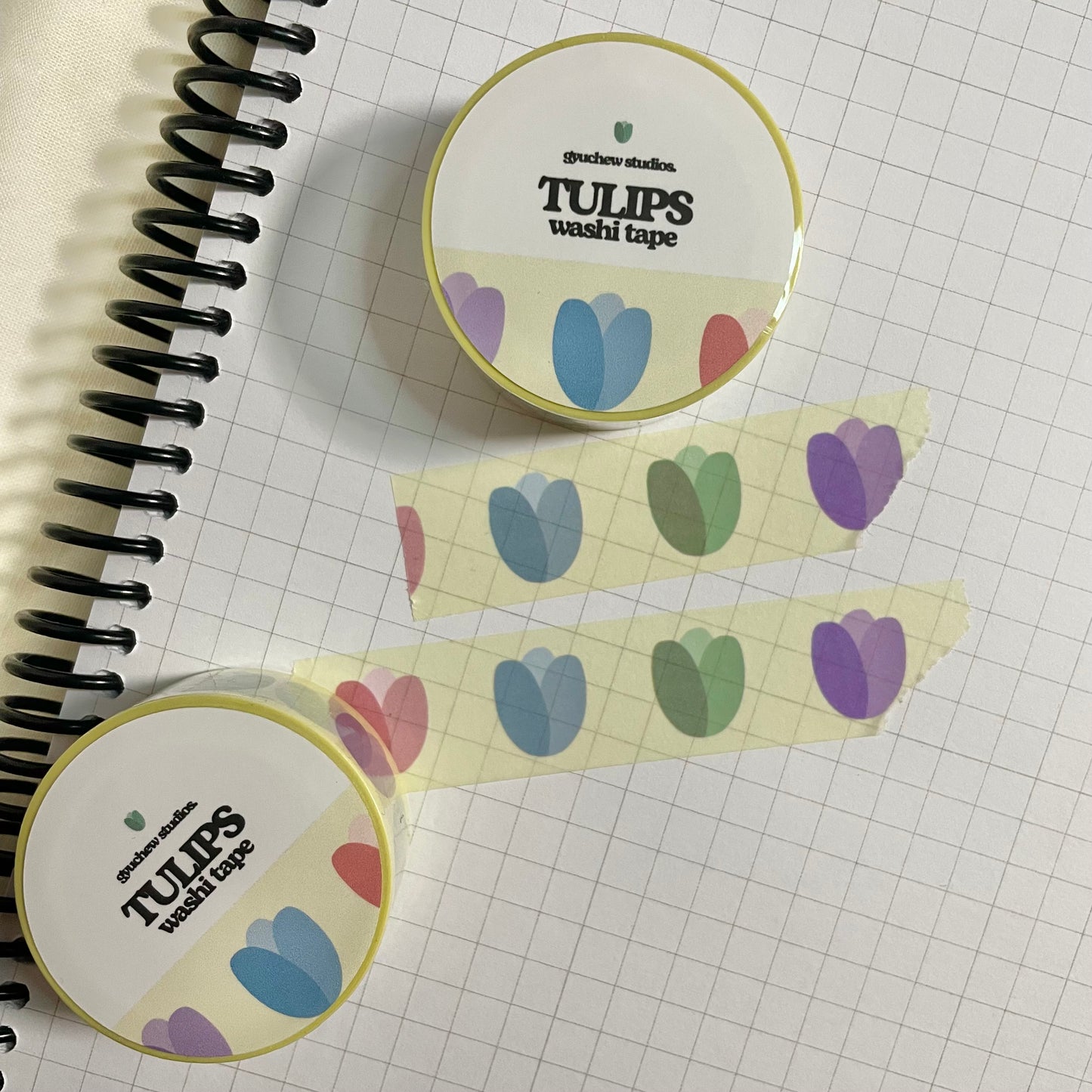 tulips washi tape (b-grades)