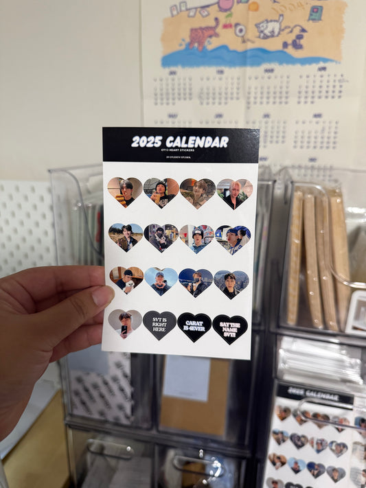 2025 svt calendar hearts sticker sheet