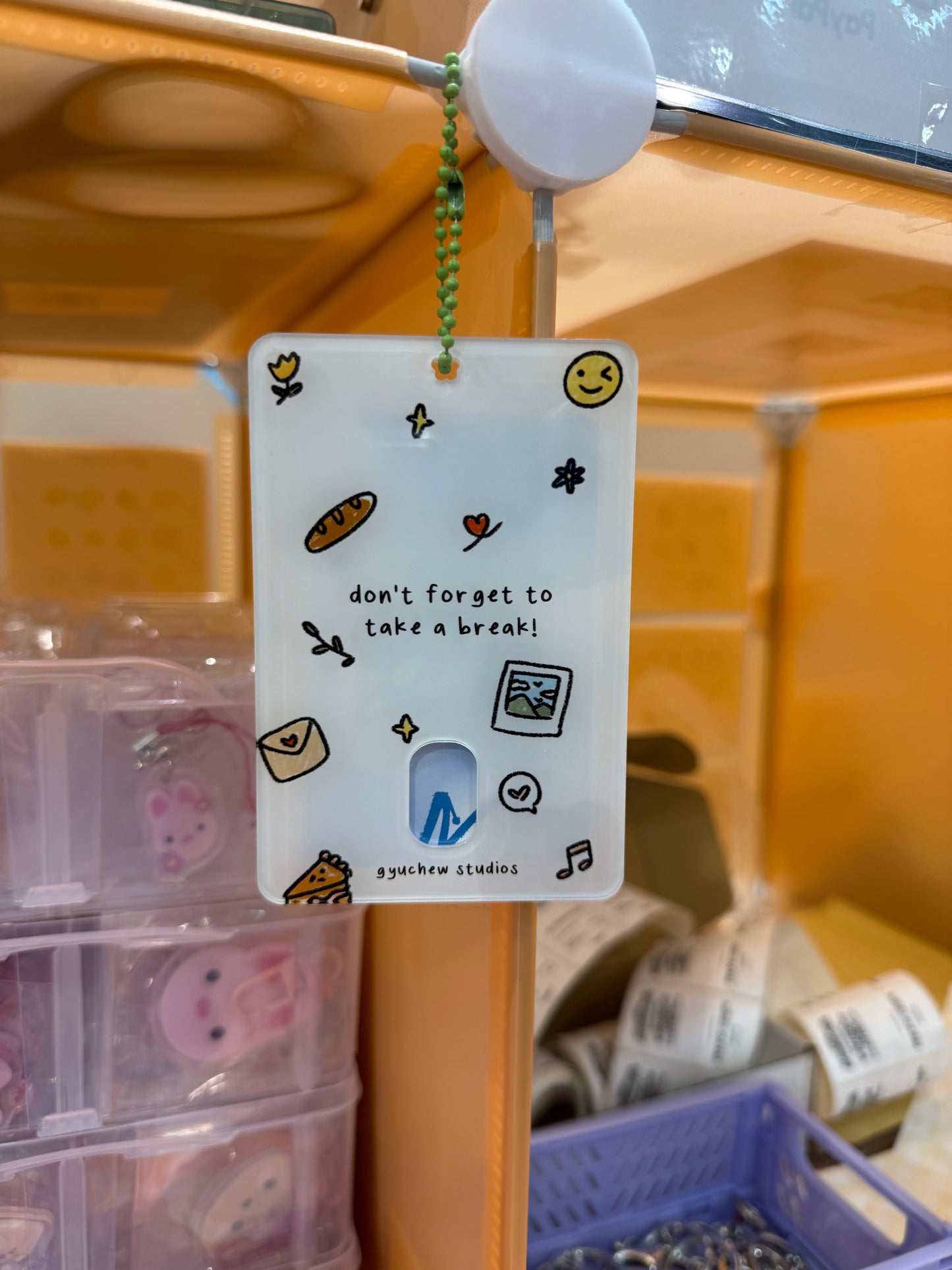 take a break! acrylic photocard holder