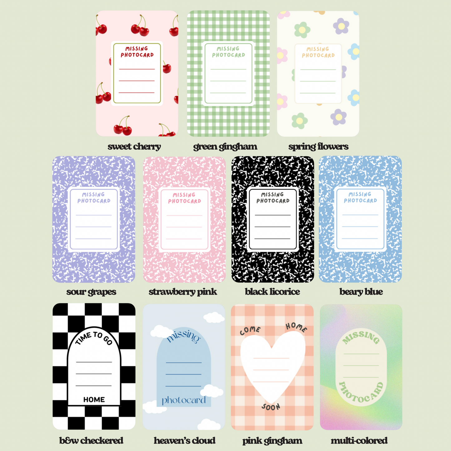 reusable missing photocard binder fillers v2