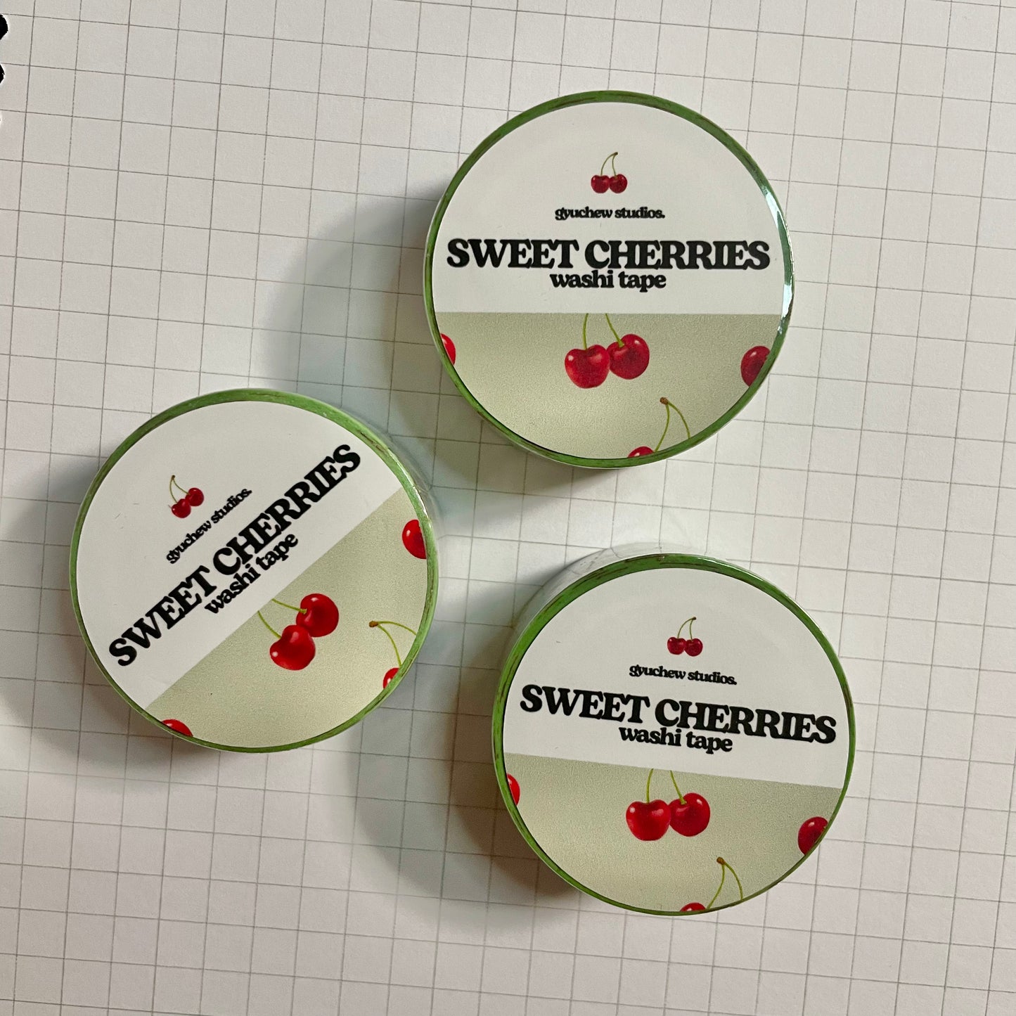 sweet cherries washi tape