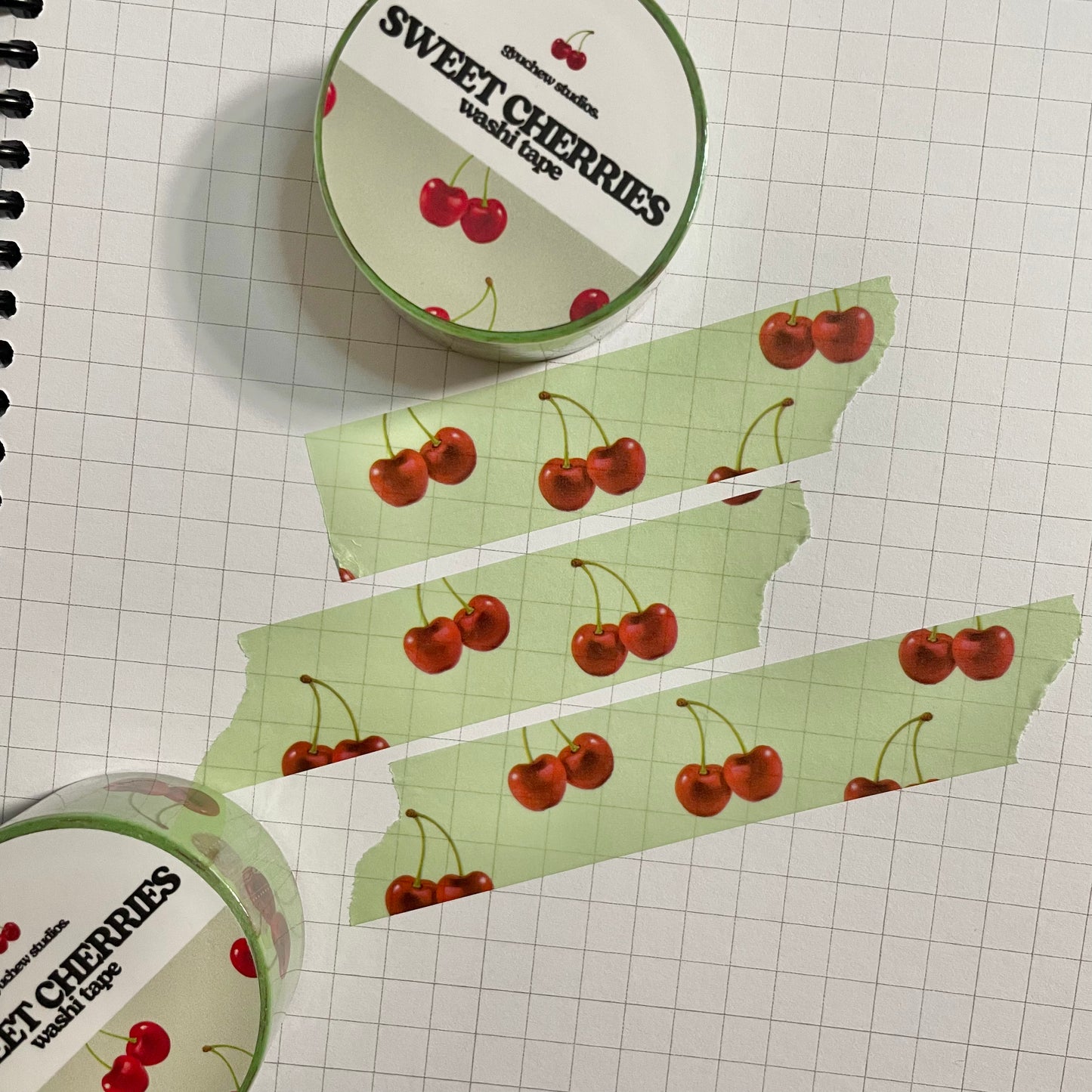 sweet cherries washi tape