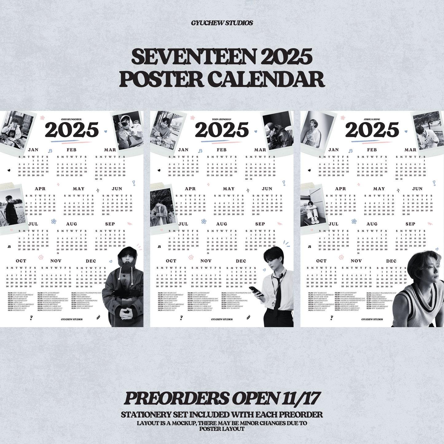 2025 SVT poster calendar