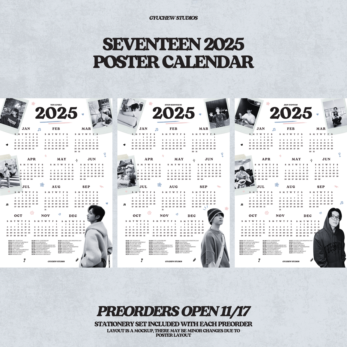 2025 SVT poster calendar