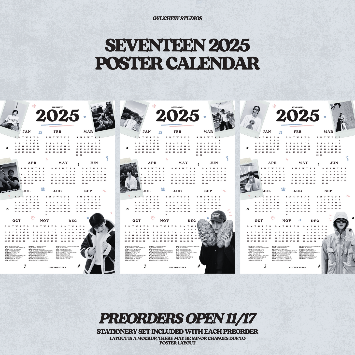 2025 SVT poster calendar