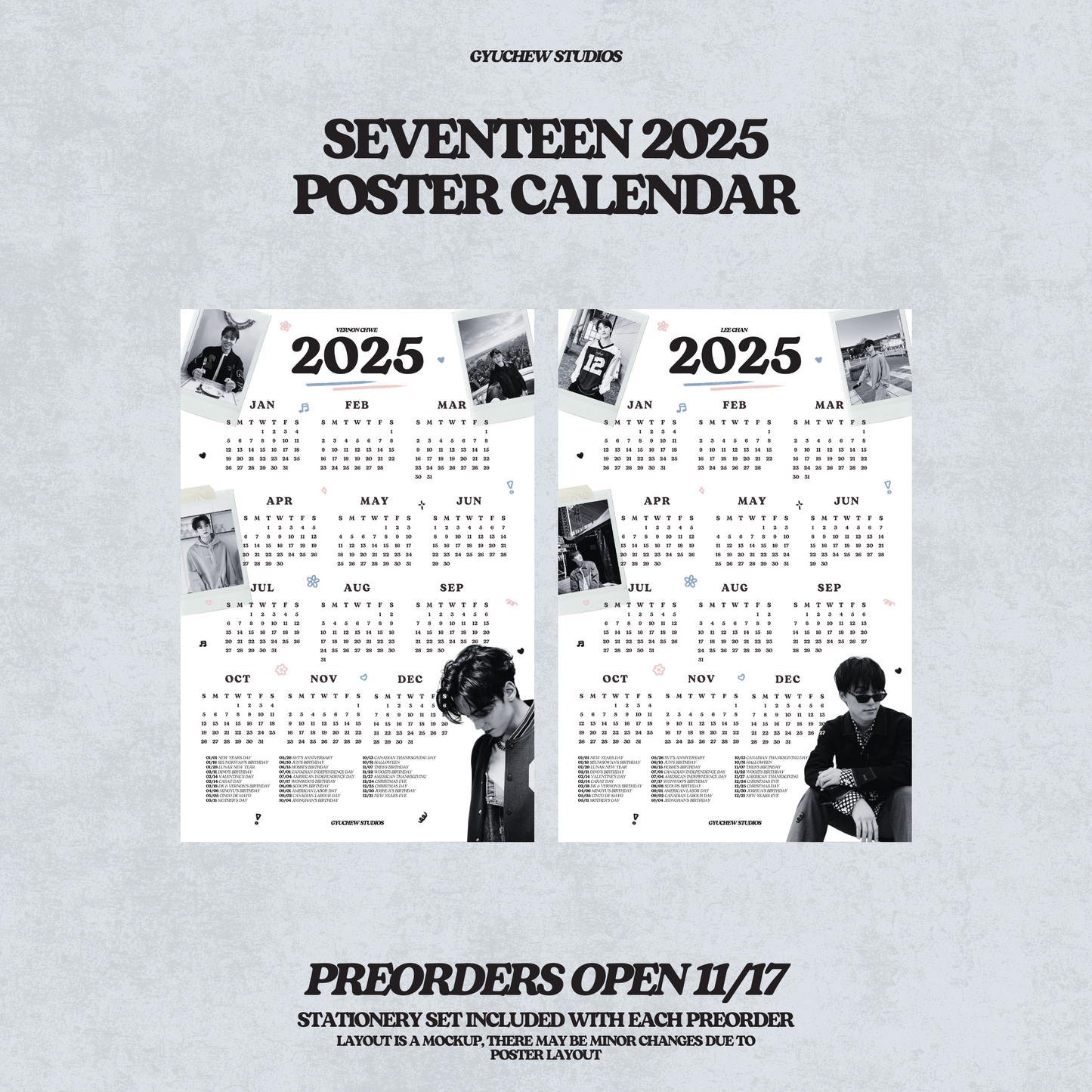 2025 SVT poster calendar