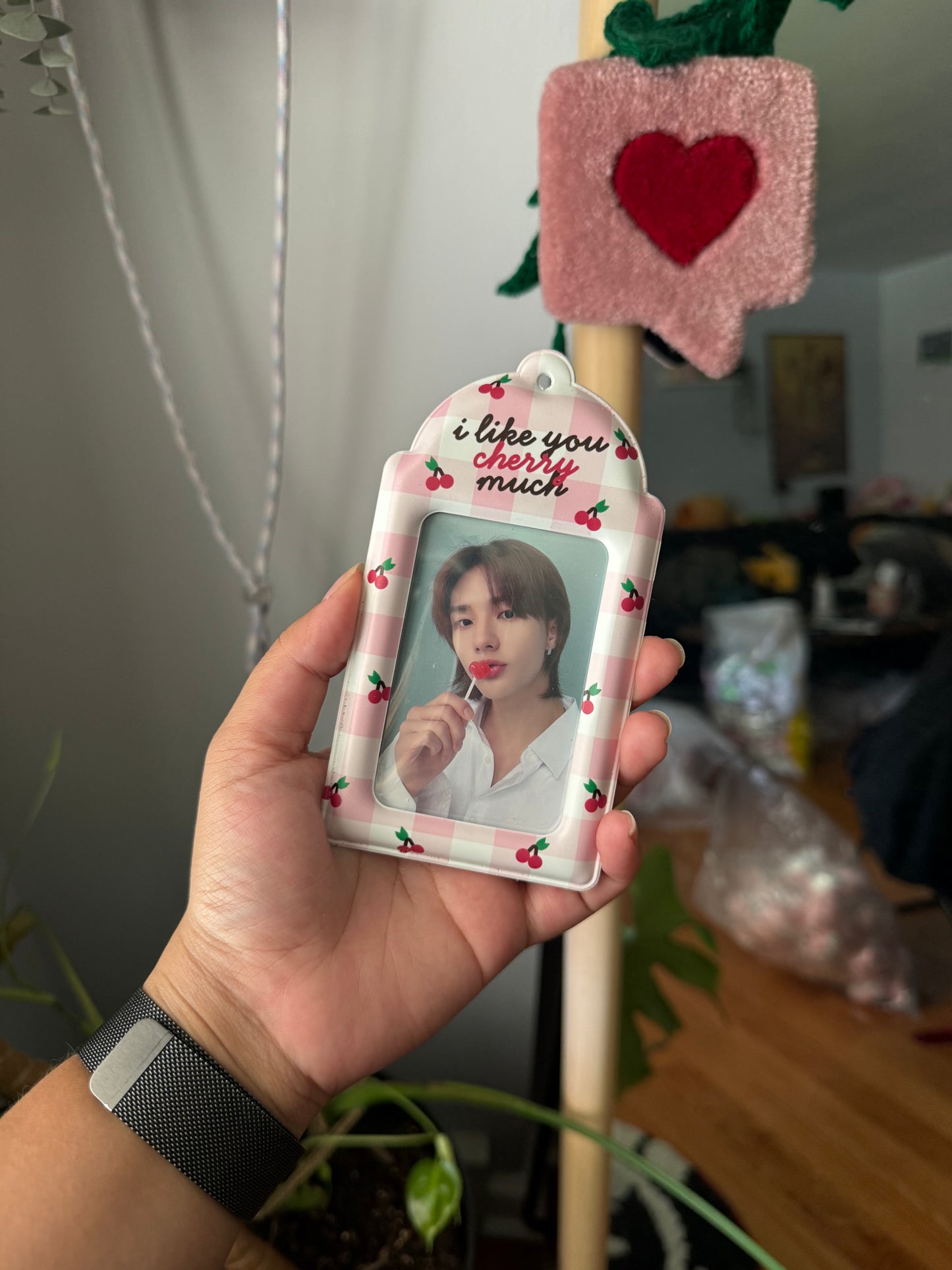 cherry picnic pvc photocard holder