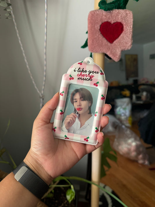 cherry picnic pvc photocard holder