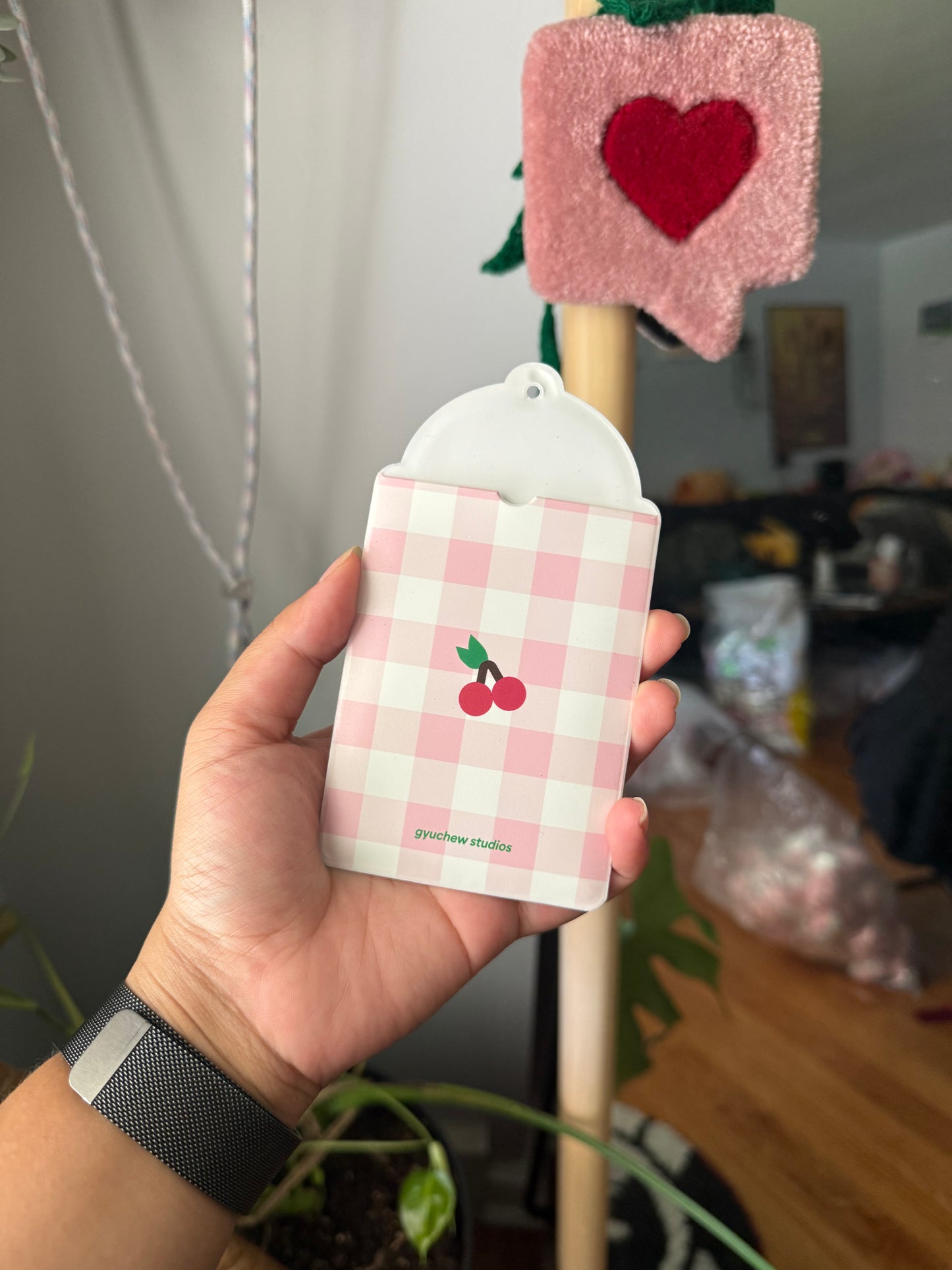 cherry picnic pvc photocard holder