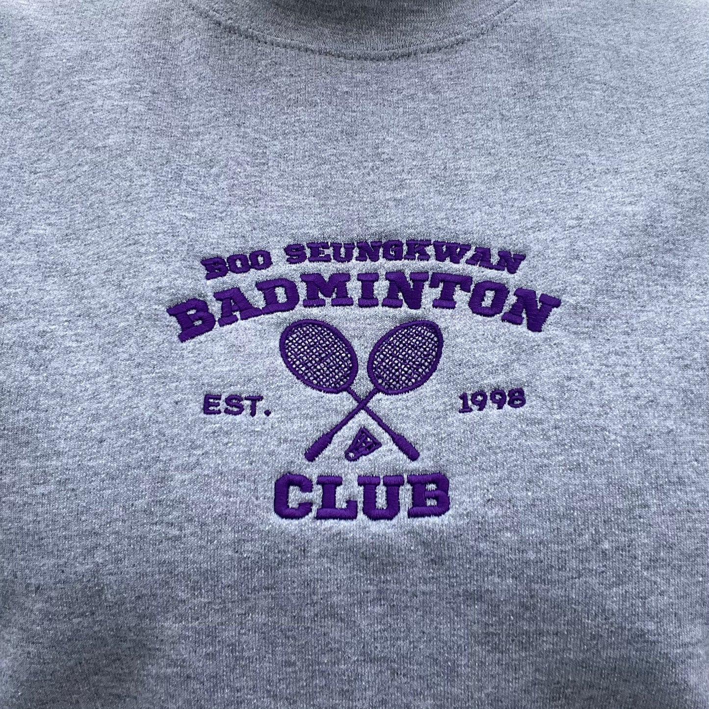 boo seungkwan badminton club crewneck sweatshirt