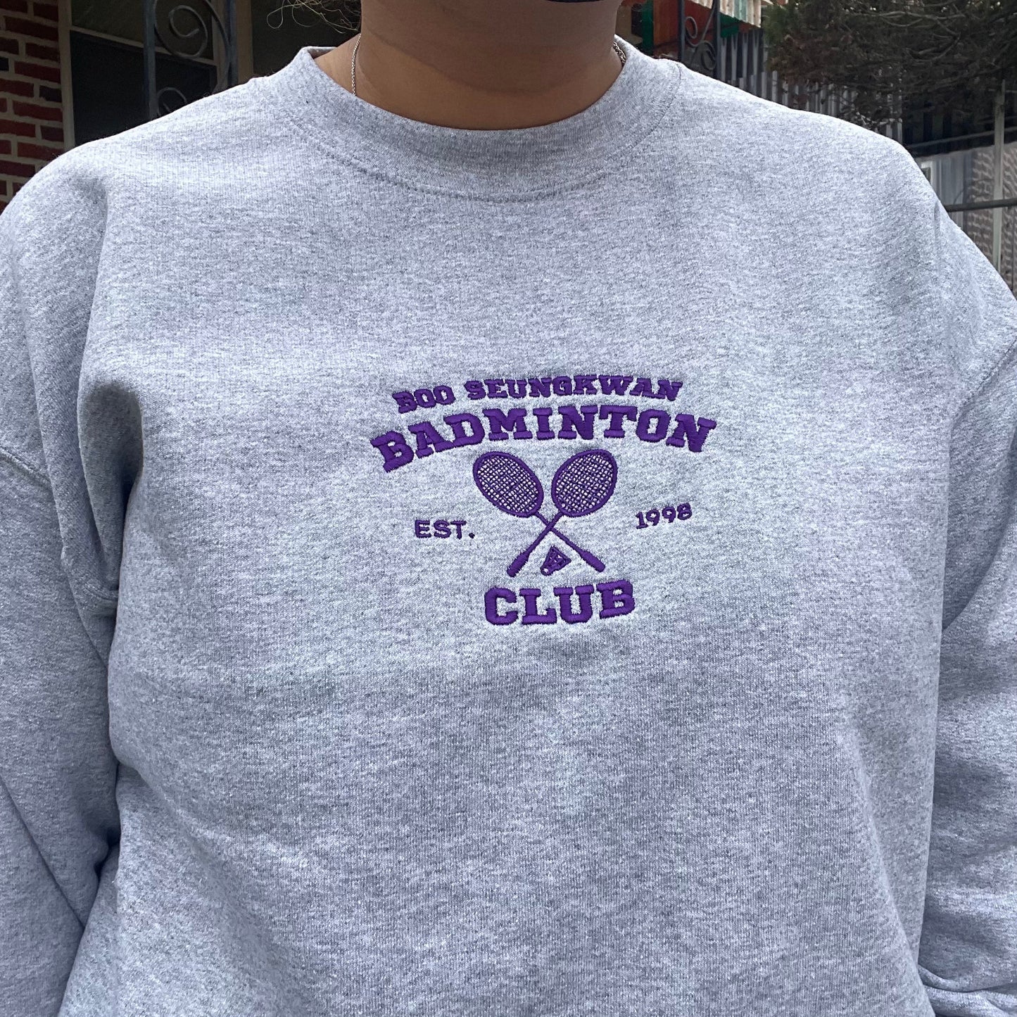 boo seungkwan badminton club crewneck sweatshirt