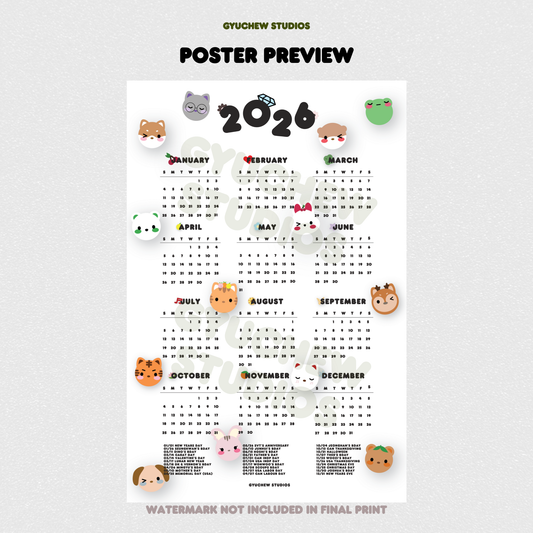 [PREORDER] 2026 SVT ot13 poster calendar